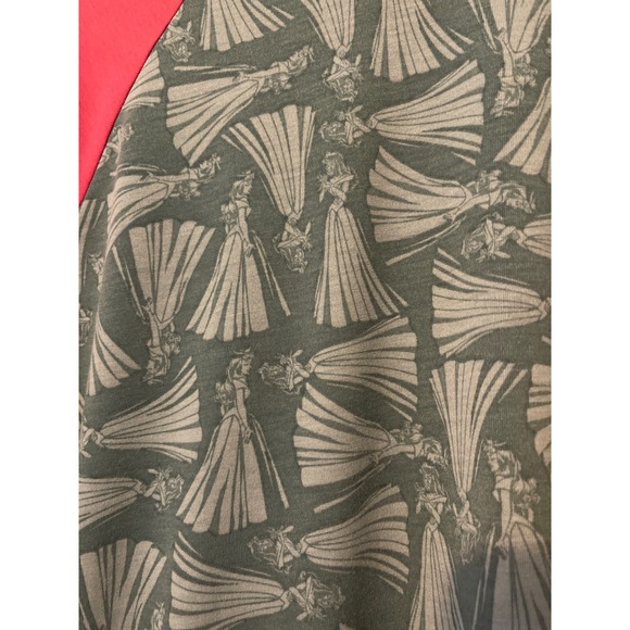 Lularoe women jersey top with Disney princess pink sleeve XL - Picture 3 of 4